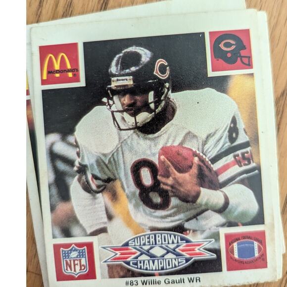 McDonald's 1986 NFL Super Bowl XX 20 Champions Chicago Bears 7 Trading Cards - Picture 5 of 9